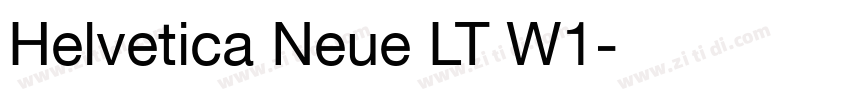 Helvetica Neue LT W1字体转换